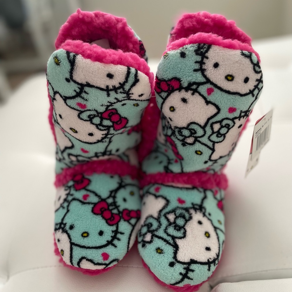 Hello Kitty Pink and Aqua Plush Boots